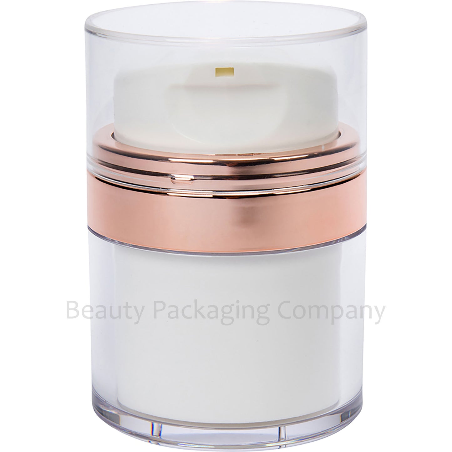 30ml White Jar, Rose Gold Collar, Refillable