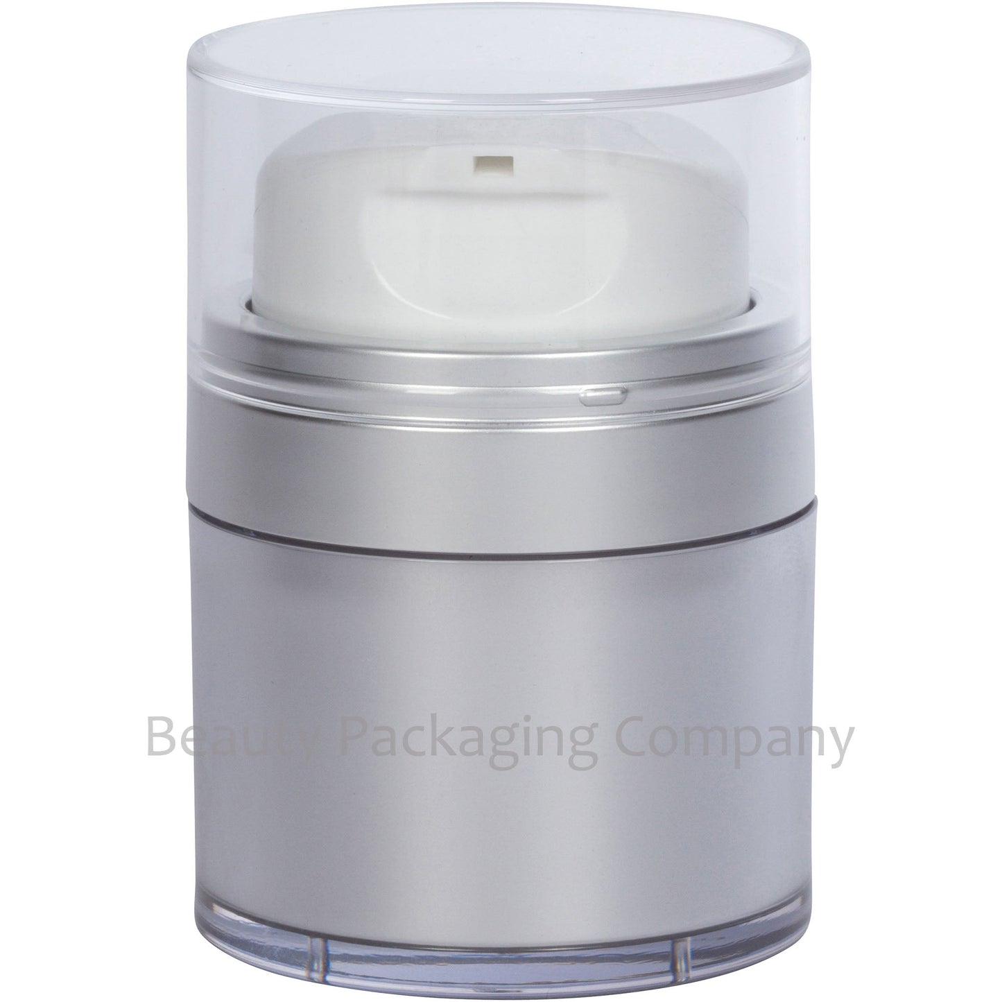 50ml Silver Jar, Matte Silver Collar, Refillable